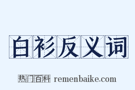 白衫反义词是什么意思的图片